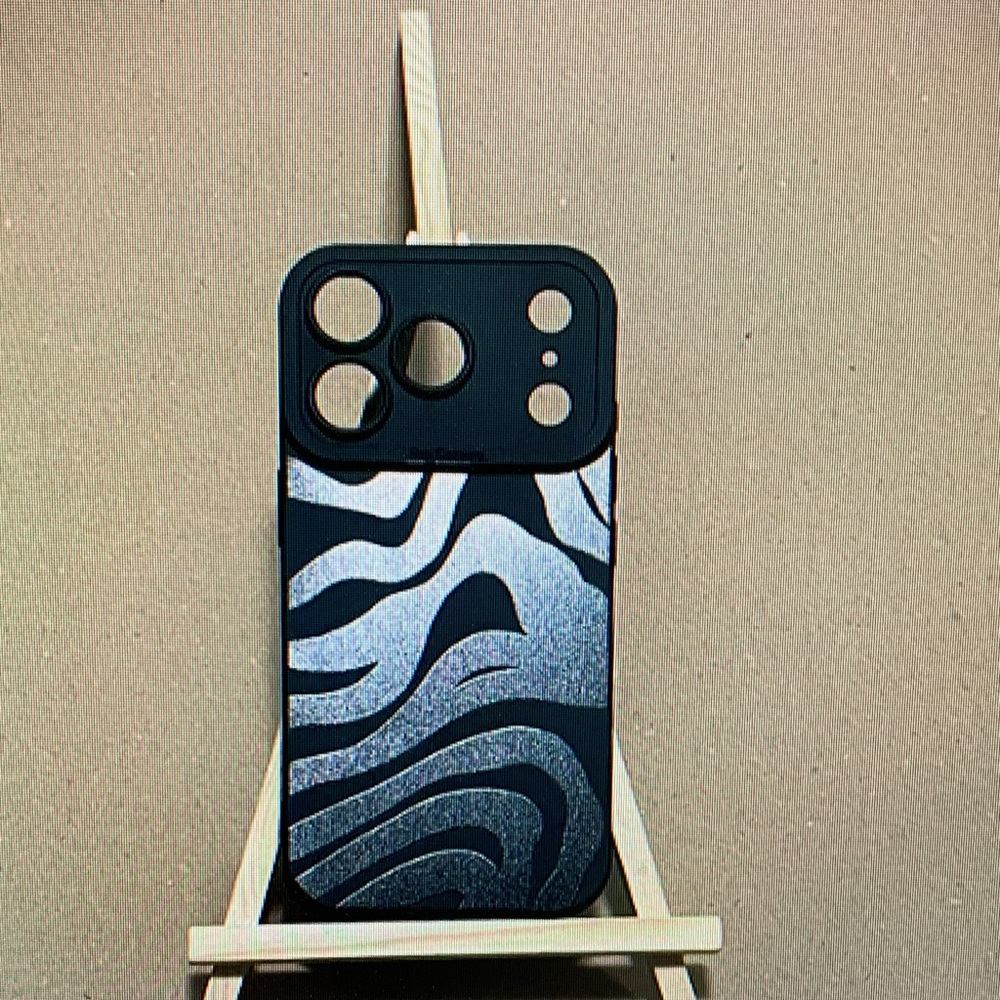 Case-Mate Black and Silver Zebra Pattern Phone Case